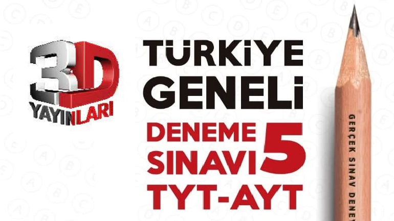 3D Yayınları Türkiye Geneli TYT AYT 5. Deneme Sınavı 2023