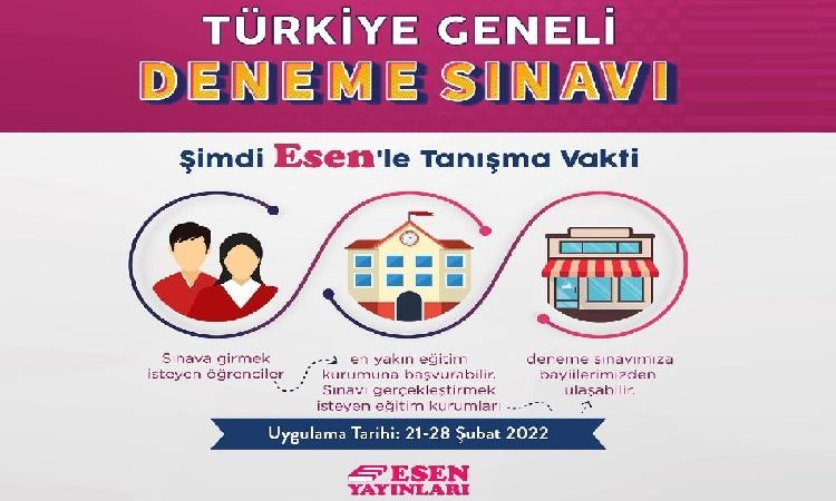 2022 Esen Yayınları Türkiye Geneli TYT-AYT Deneme Sınavı