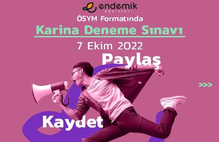 Endemik Yayınları Karina Deneme Sınavı Cevap Anahtarı 2023